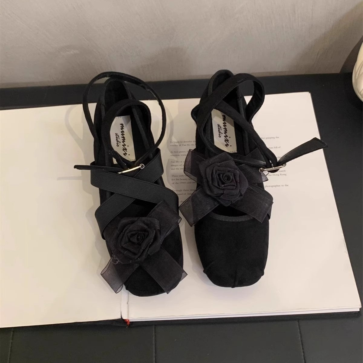 Mary Jane Single Shoes Women's Spring 2025 Ankle Strap Ballet Shoes French Pumps Vintage Flat Shoes