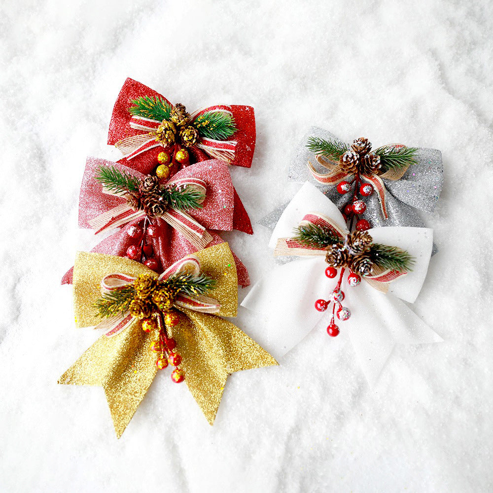 Large Bow Christmas Dust Bow Christmas Tree Pendant Christmas Decoration Gifts Christmas Bow Tie