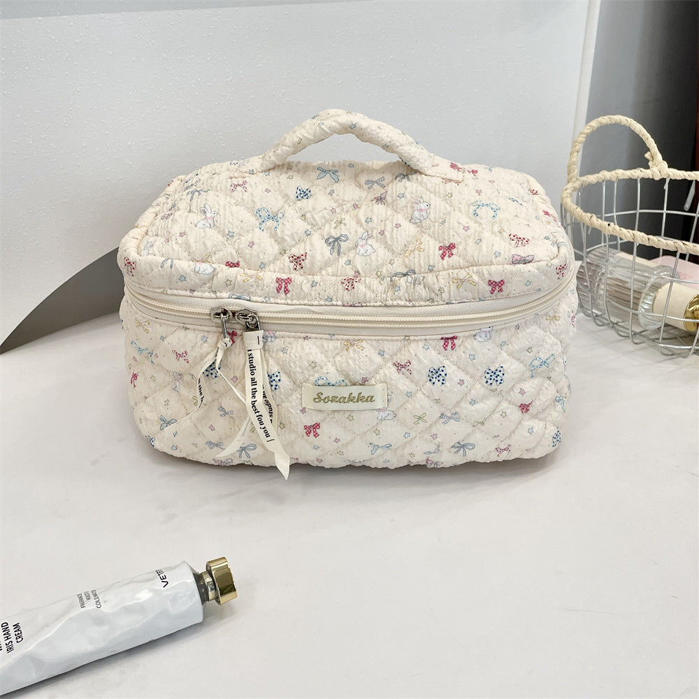 54131 [Copyright] Cosmetic bag female cartoon cute portable large capacity travel item storage bag handbag