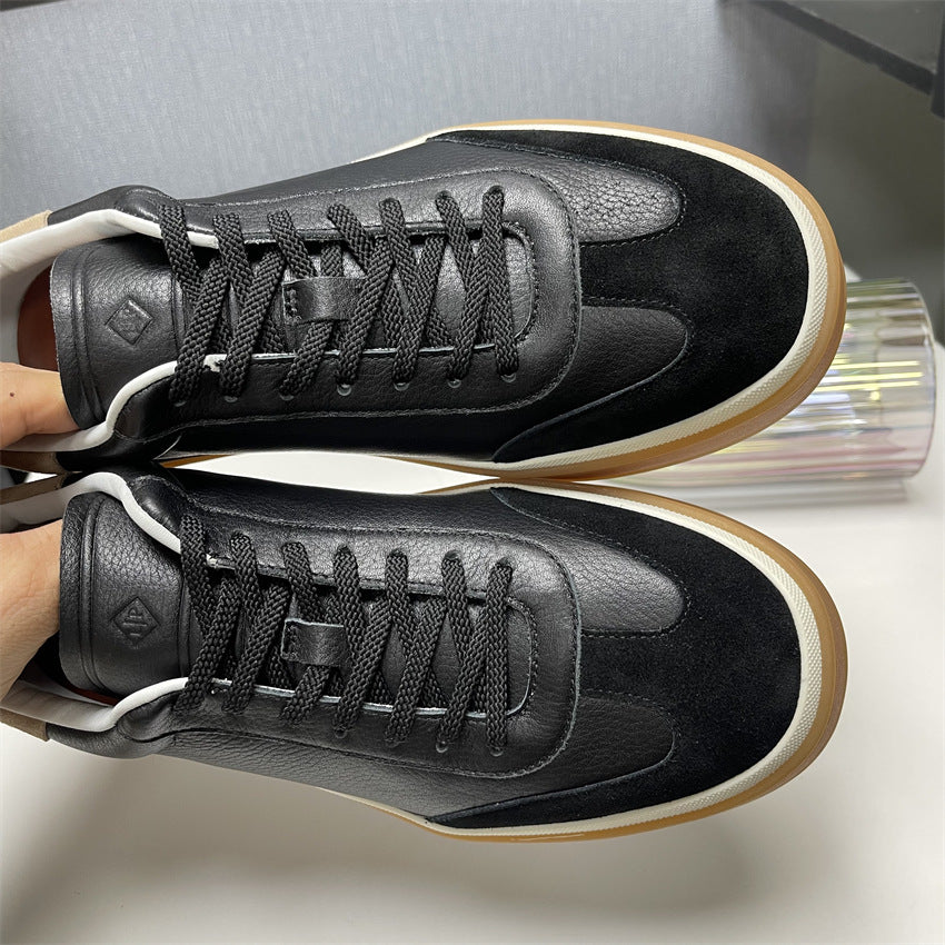 2025 spring and autumn new white shoes, LP men's shoes, casual sneakers, color-blocking German training shoes, flat single shoes, couple models