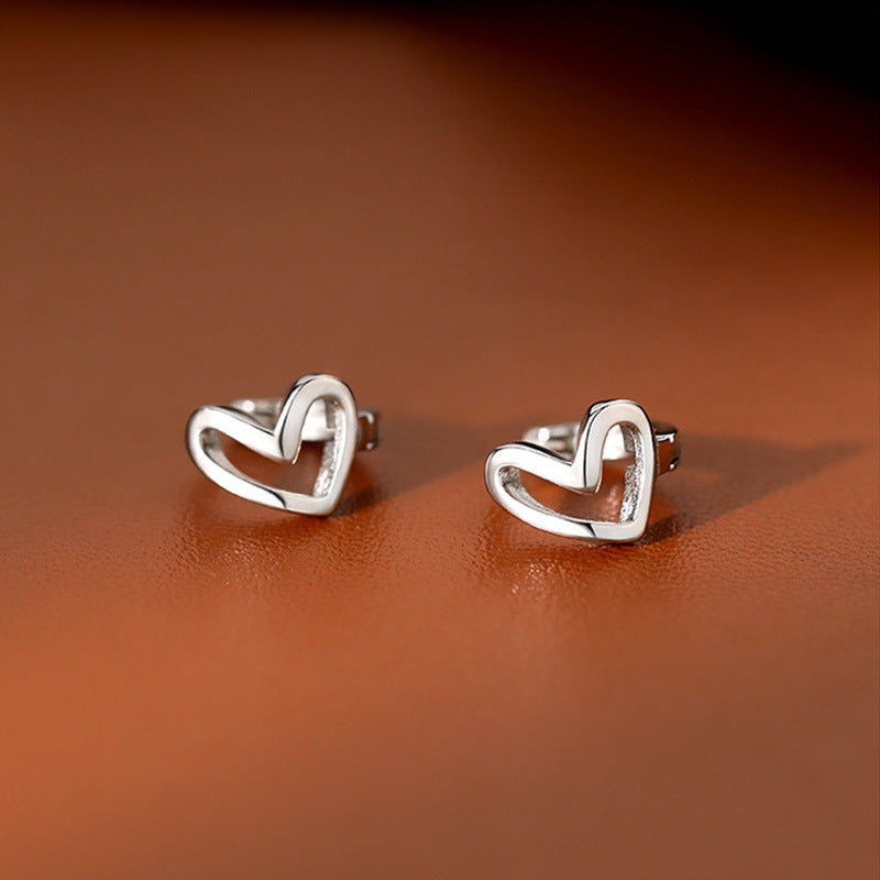 Love Earrings for Women 2024 New Trendy Niche Design Hollow Personality Temperament Earrings Stud Earrings