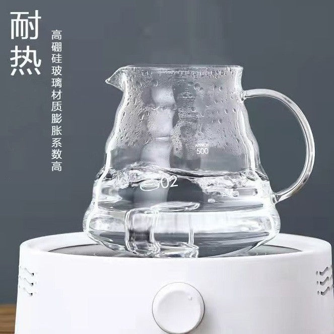Pour-over coffee cloud pot set coffee sharing pot high borosilicate glass hand brew pot hanging ear pot full set coffee maker