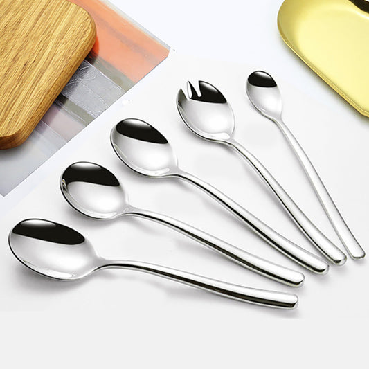 French Moonshine Series Stainless Steel Cutlery Knife, Fork and Spoon Set Titanium Plated Coffee Spoon Steak Knife Western Hotel Gifts