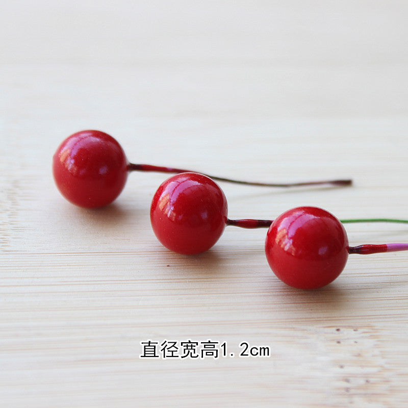 New Christmas decorations New Year Christmas handmade DIY pine ball acorn dried flower dried fruit wood chip wooden stake props