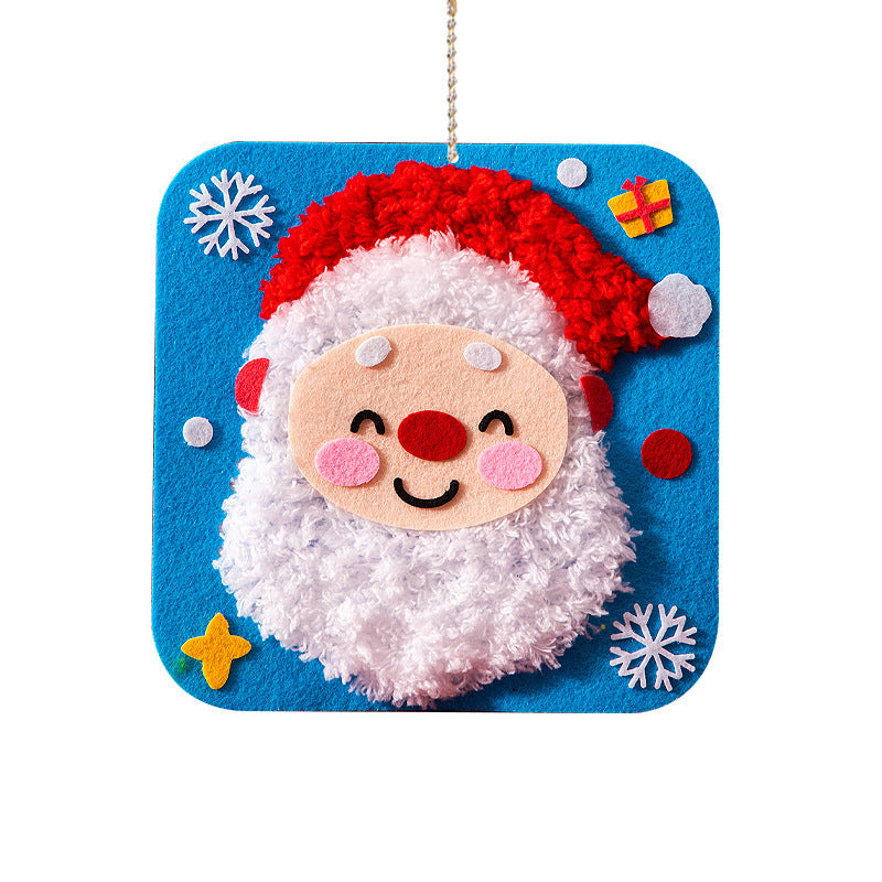 Christmas gifts non woven fabric sewing music threading painting children handmade DIY materials Christmas tree decoration small gifts