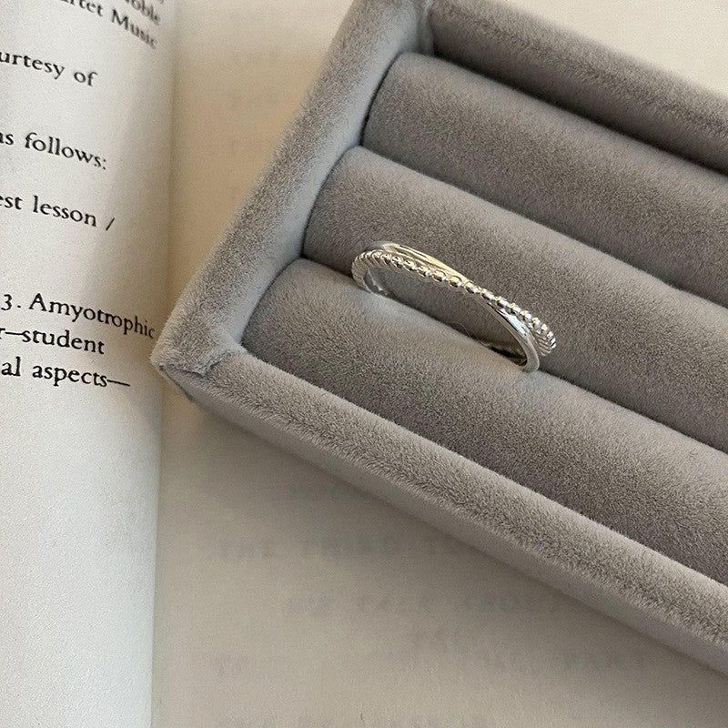 South Korea's new plain ring women's niche ins high-end sense opening adjustable ring wholesale foreign trade cross-border ring