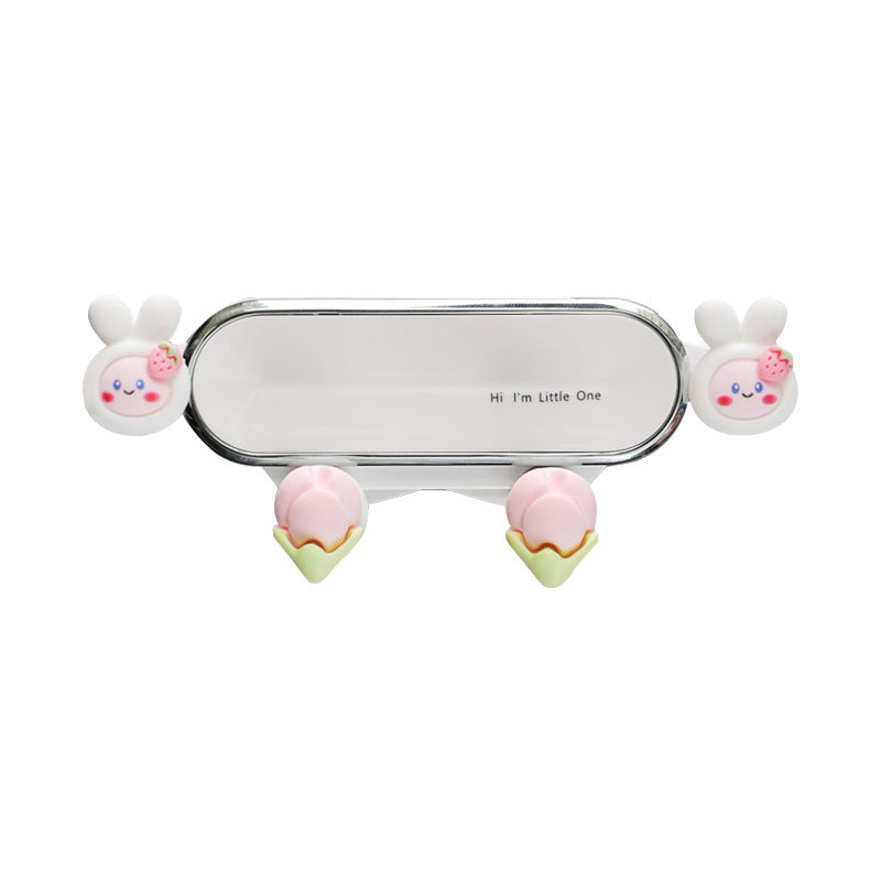Car phone mount 2023 new cute rabbit car navigation bracket air outlet decoration fixed support bracket