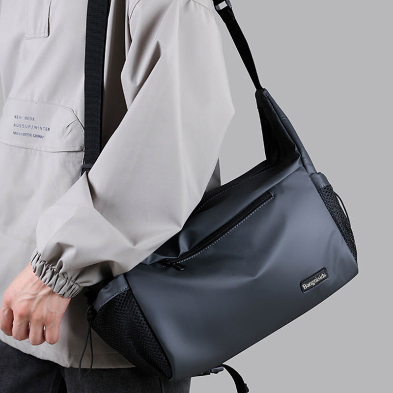 Cross-border men's chest bag, water-repellent and cool, casual and versatile men's bag, multi-functional large-capacity men's crossbody bag