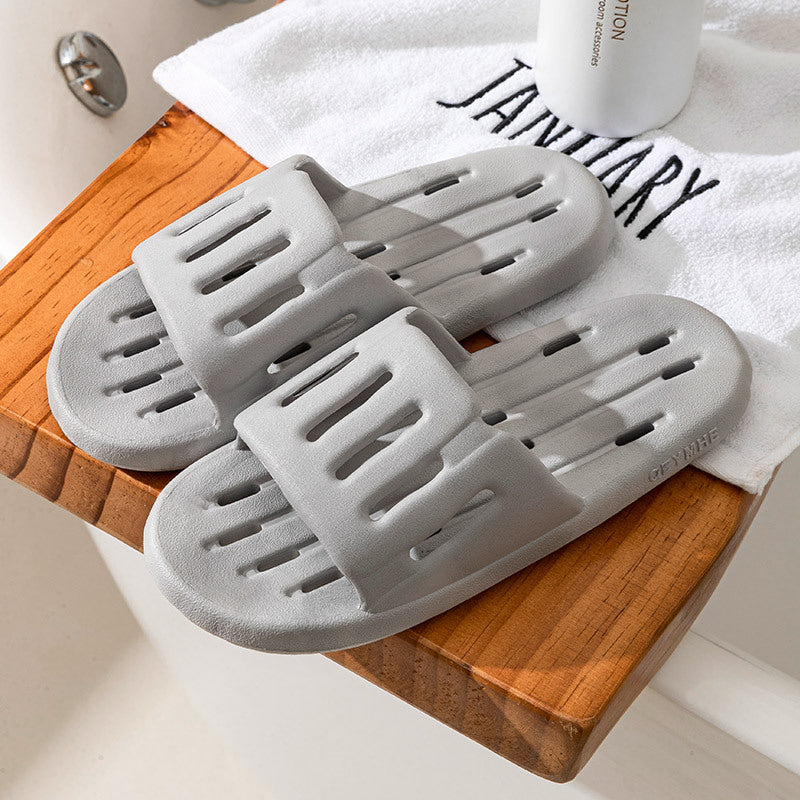 pvc bathroom anti slippers men's summer bath leaky hollow quick-drying toilet special shower slippers women