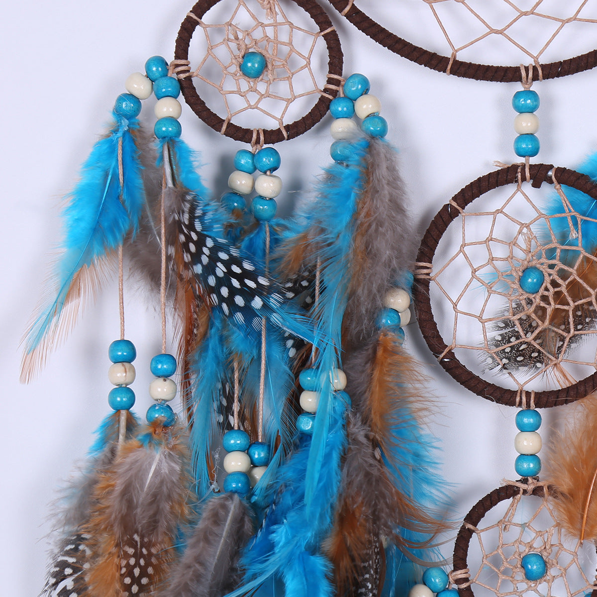 Cross-border dream catcher five-ring dream catcher hanging jewelry home wedding interior decoration wall hanging pendant creative gift