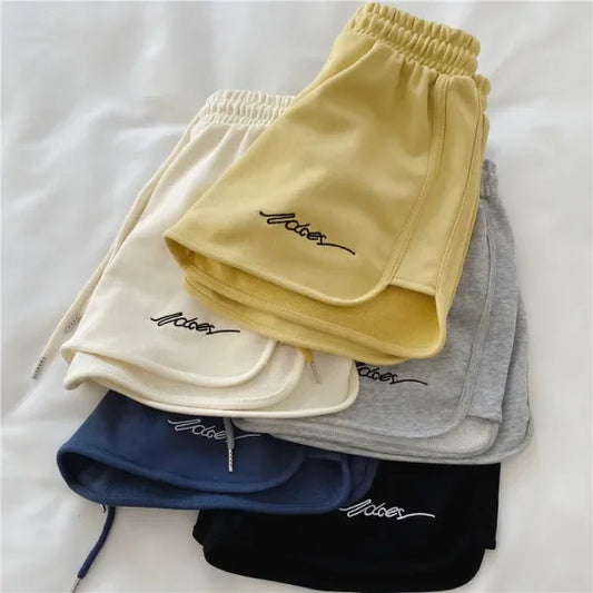 Cotton Gym Shorts Women's 2025 Summer Loose Wear Home Pajama Pants High Waist Casual Wide Leg Yoga Hot Pants Tide