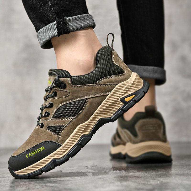 Men's Shoes Spring New Men's Casual Sneakers Plus Size Shoes Outdoor Hiking Shoes Touring Shoes Rubber Sole Labor Protection Shoes