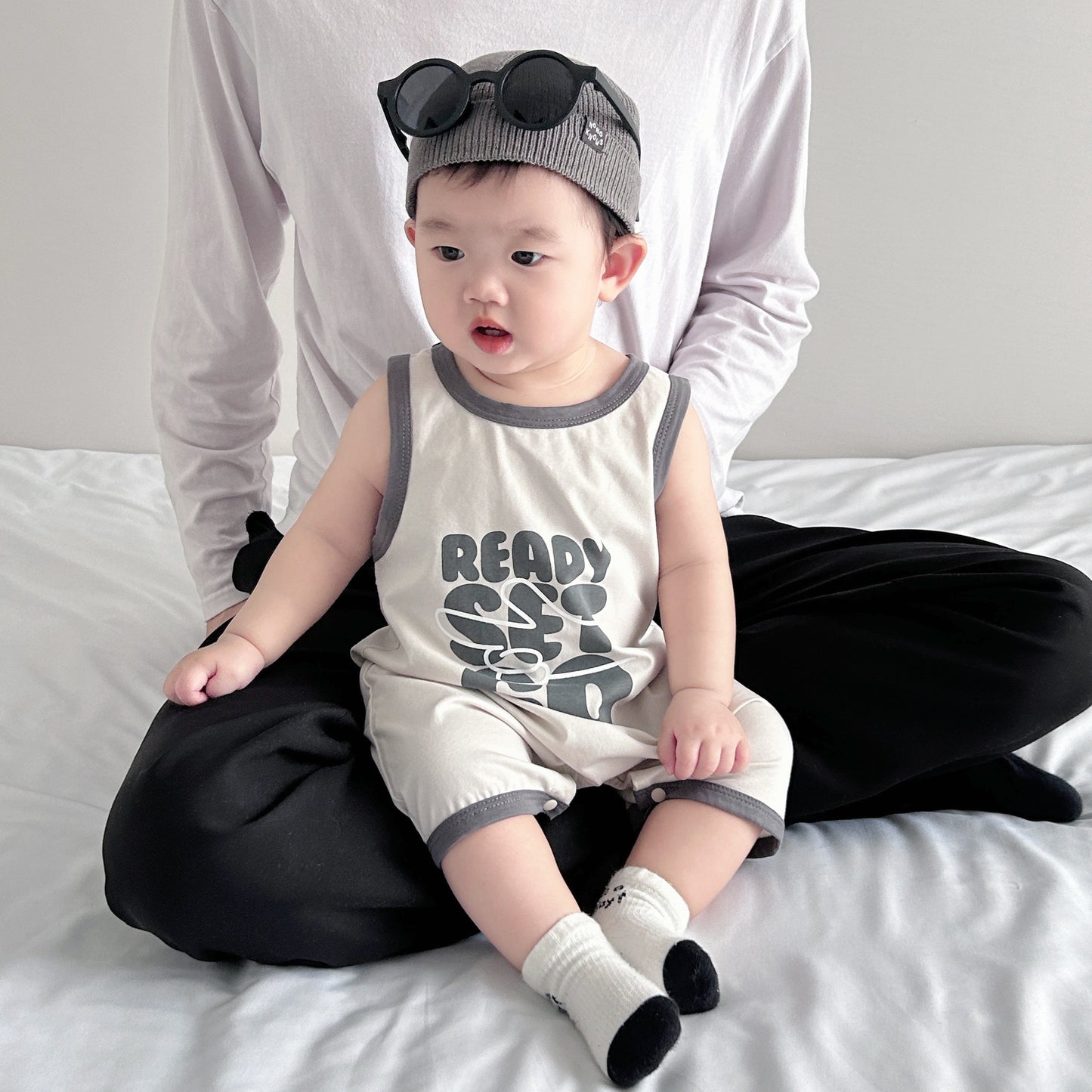 Baby onesies, summer thin Korean version of baby boy clothes, summer clothes, cool vests, newborn toddlers, summer climbing clothes