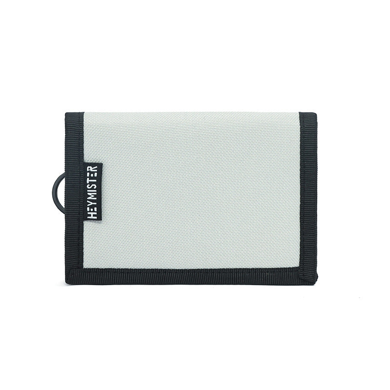 Wallet ins women's 2024 new Korean version fashion and versatile tri-fold card holder oxford cloth men's portable coin purse