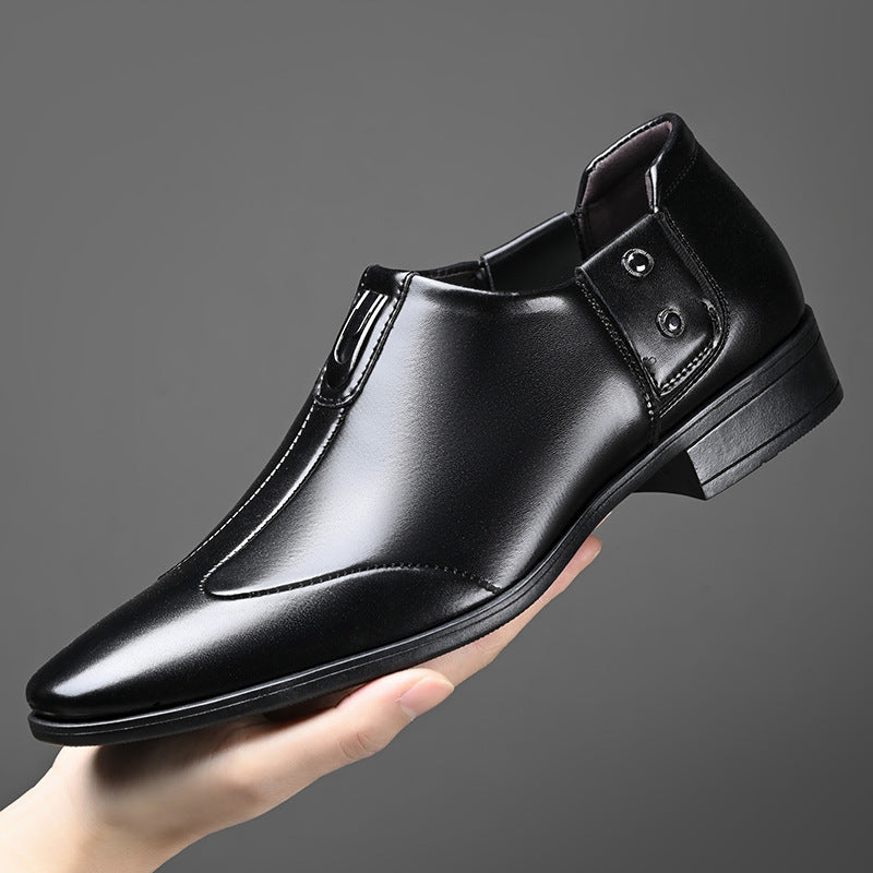 Factory direct sales men's leather shoes four seasons soft leather soft sole British style casual shoes trendy brogue men's shoes