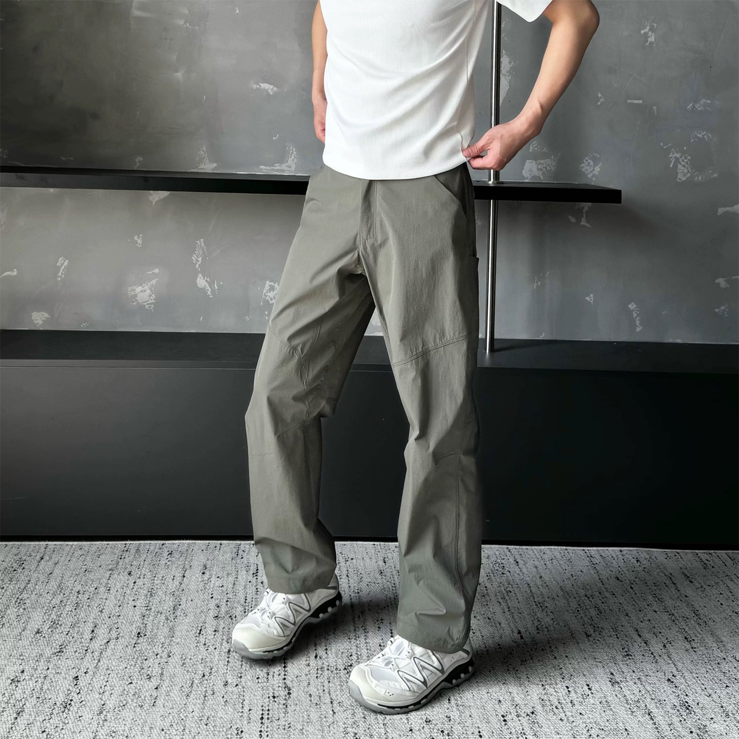 [CSMY] Zhiyi - "CLARKIA" outdoor summer light assault pants loose straight leg pants slacks men
