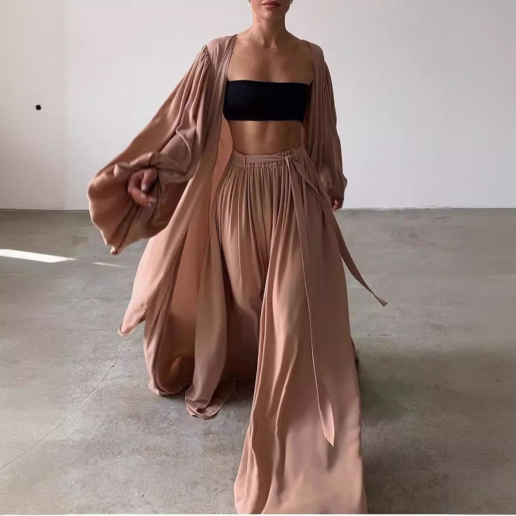Cross-border Amazon fashion new European and American women's spring and summer sexy jacket 3-piece set