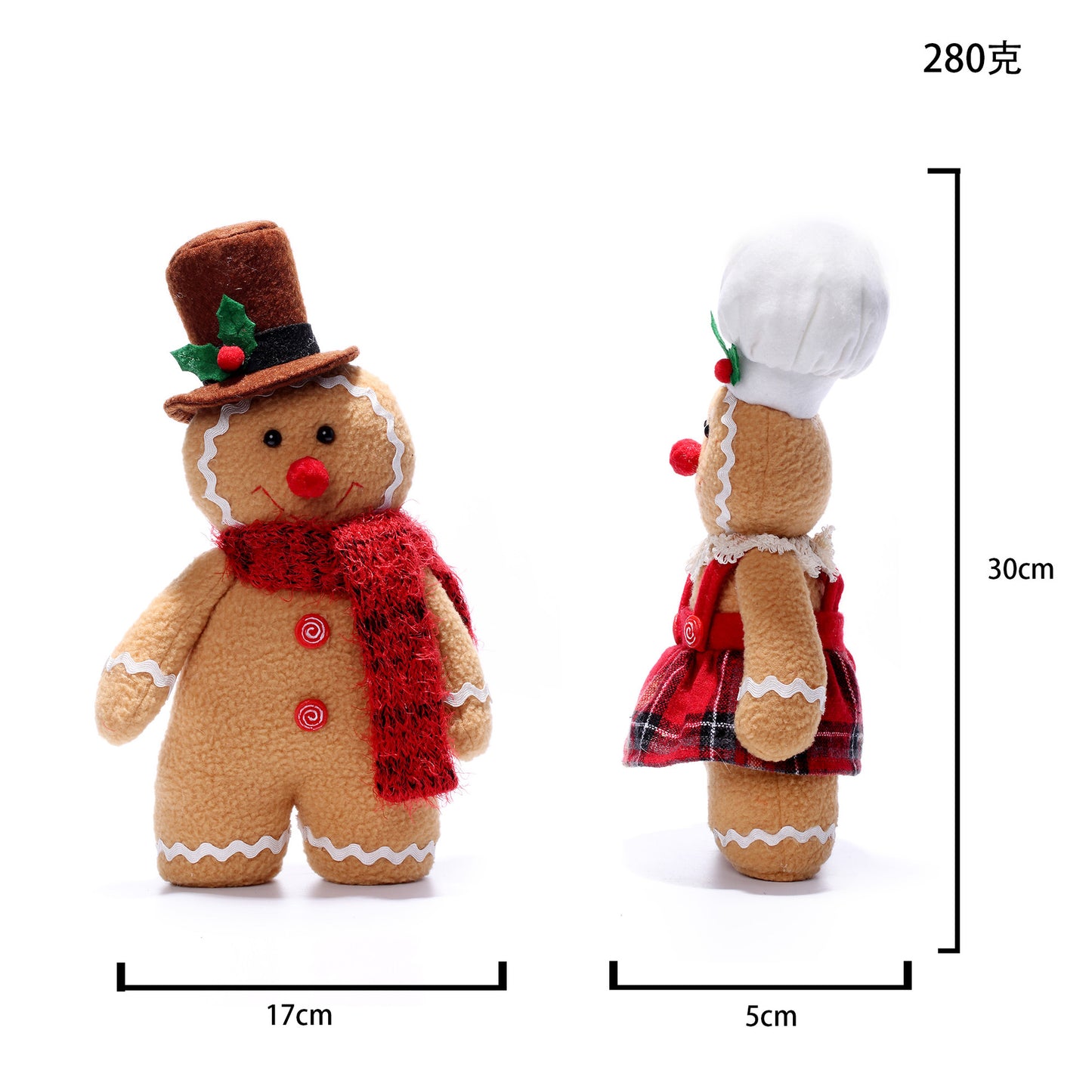 2024 foreign trade new Christmas decoration gingerbread doll dolls European and American toy ornaments wool dwarf dolls