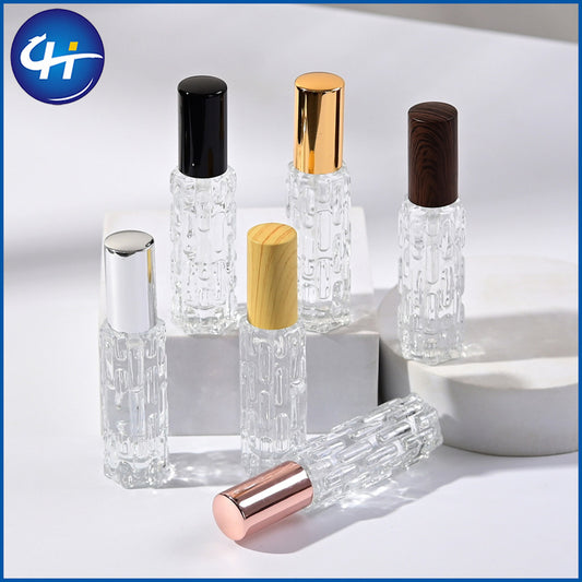 Wholesale 10ml bitter melon bottle perfume dispensing bottle perfume bottle press spray bottle travel portable glass sample bottle