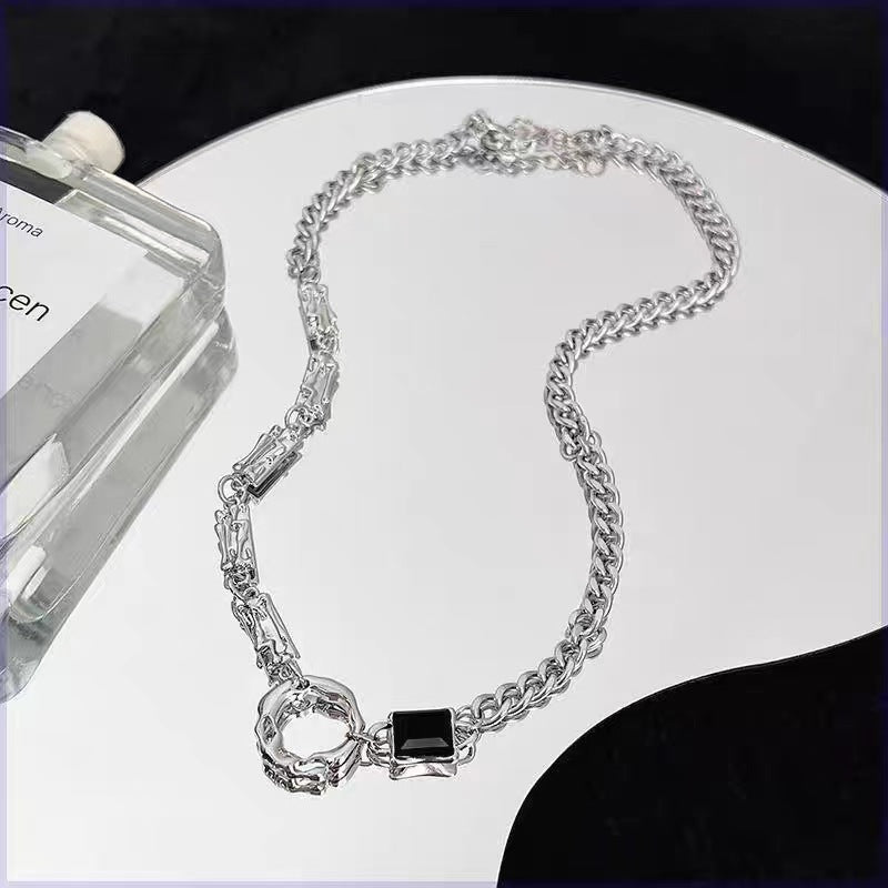 Cross-border jewelry, titanium steel necklace, accessories, men's versatile, high-end, European and American hip-hop new stainless steel men's necklaces
