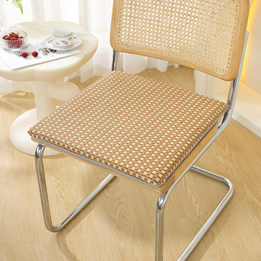 Rattan seat cushion summer office sedentary mat home non-slip living room chair cushion stool cushion student butt cushion