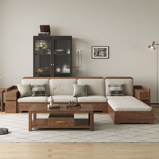 Simple solid wood sofa