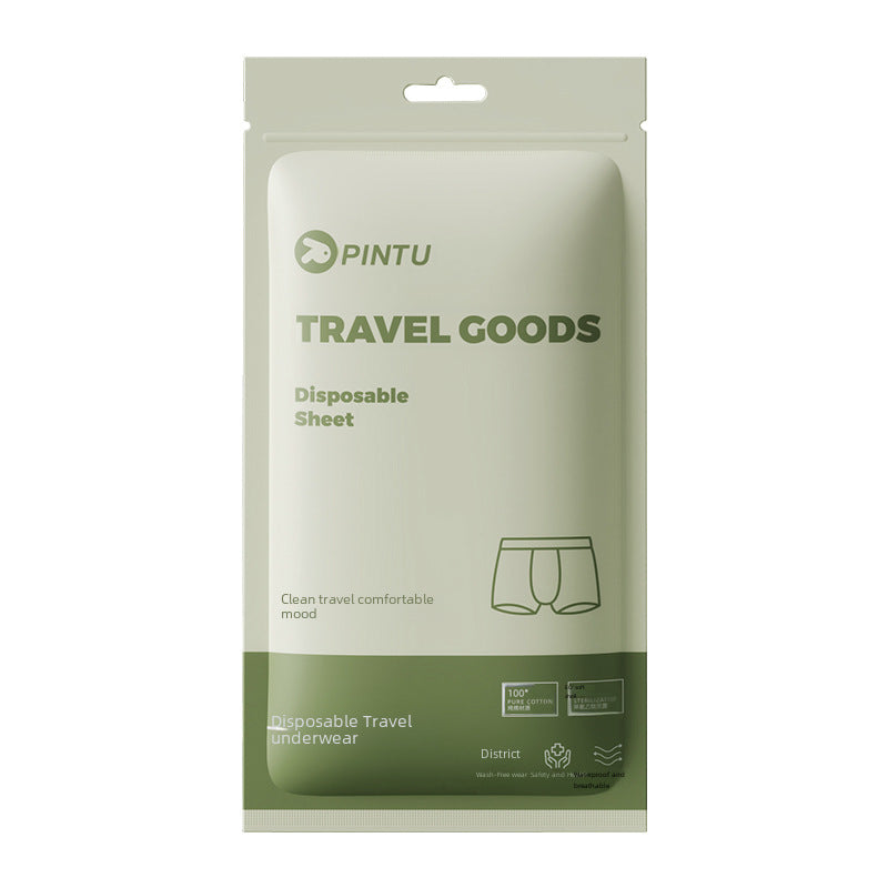 Disposable men's boxer briefs, pure cotton, enlargement, travel, sterile, hotel trip, portable shorts, individually packed