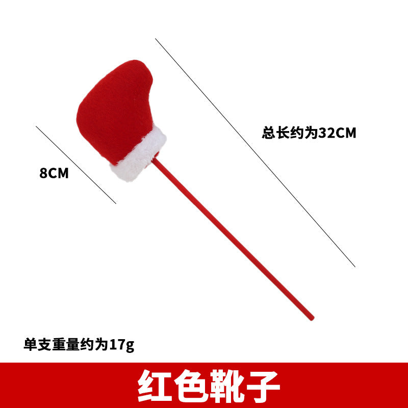 Christmas creative gifts bouquets, red shoes, vases, Christmas boots, sequins, fruit Nobe pine cuttings, holiday gifts