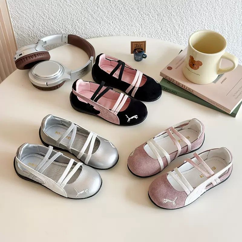Autumn shallow breathable girls' leather shoes 2025 new fashionable foreign style little girls' casual single shoes and children's performance shoes