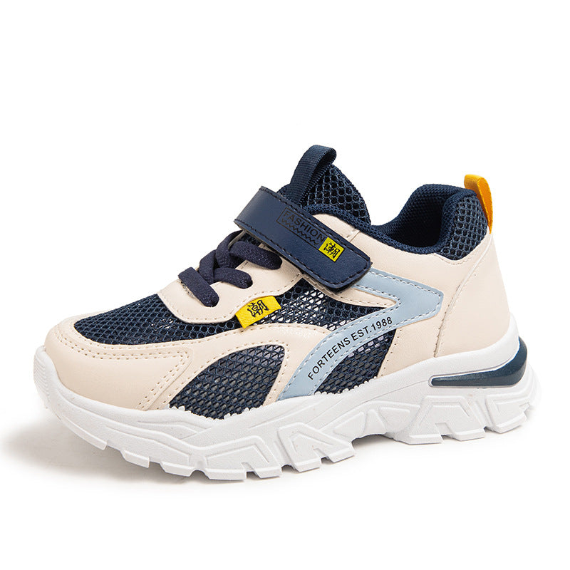Boys' shoes 2026 summer mesh shoes medium and large children's breathable mesh summer single mesh hollow children's sneakers trend