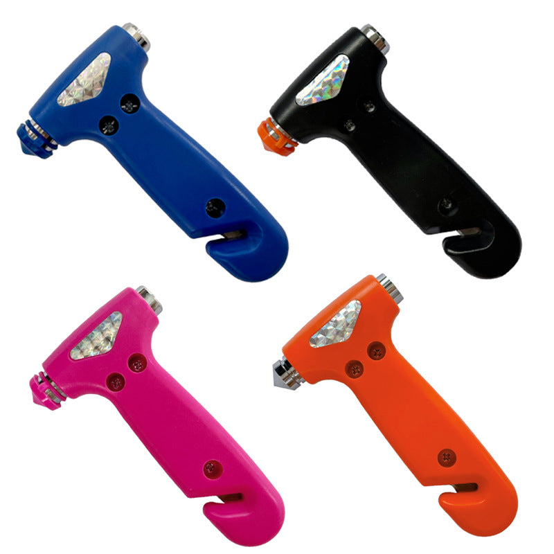 Vehicle safety hammer broken window, self-driving emergency tool, multi-functional two-in-one solid fire escape, breaking the life-saving hammer