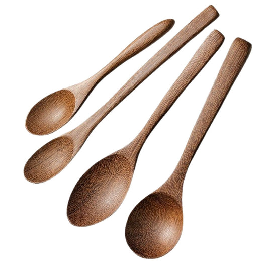 Factory direct sales paint-free wax-free wenge spoon multi-specification small spoon for eating and drinking soup soup making wooden tableware