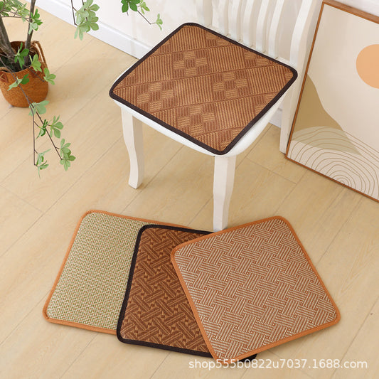 Summer rattan mat cushion breathable office mat chair mat non-slip mat non-slip mat household mat pet mat