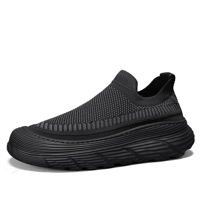 Men's Shoes 2025 Spring New Sneakers Flying Woven Breathable Board Shoes Casual Men's Shoes Autumn Men's Work Shoes Cloth Shoes