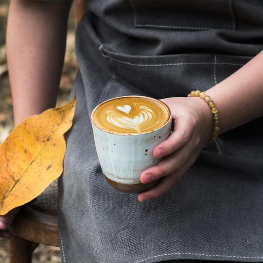 Handmade vintage hand grip coffee cup latte art Japanese thickened coarse ceramic latte coffee kabu mug 250ml