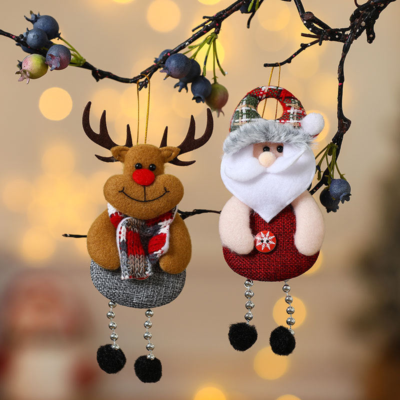 Cross-border new Christmas decoration supplies for the elderly small pendant Christmas tree accessories fabric small ornament gifts
