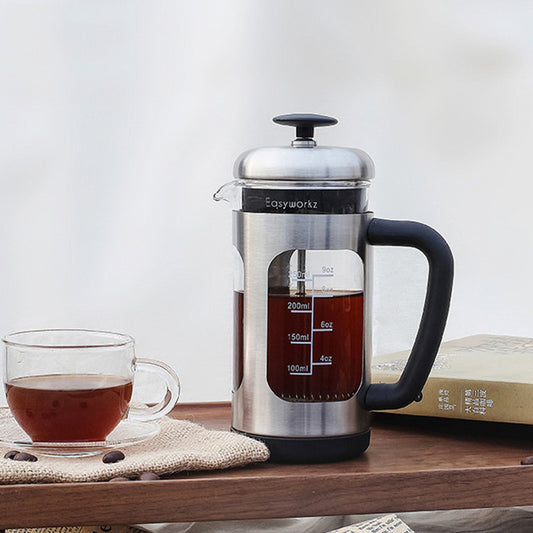 Glass press, coffee, pour-over kettle, home brewing coffee, filter utensils, tea brewer set