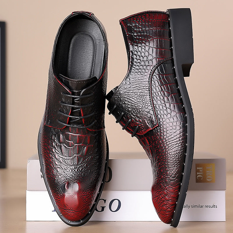 2025 Spring New Business Men's Soft Sole Trendy Versatile Fashion Casual Shoes Wear-Resistant Breathable Non-slip Leather Shoes Men
