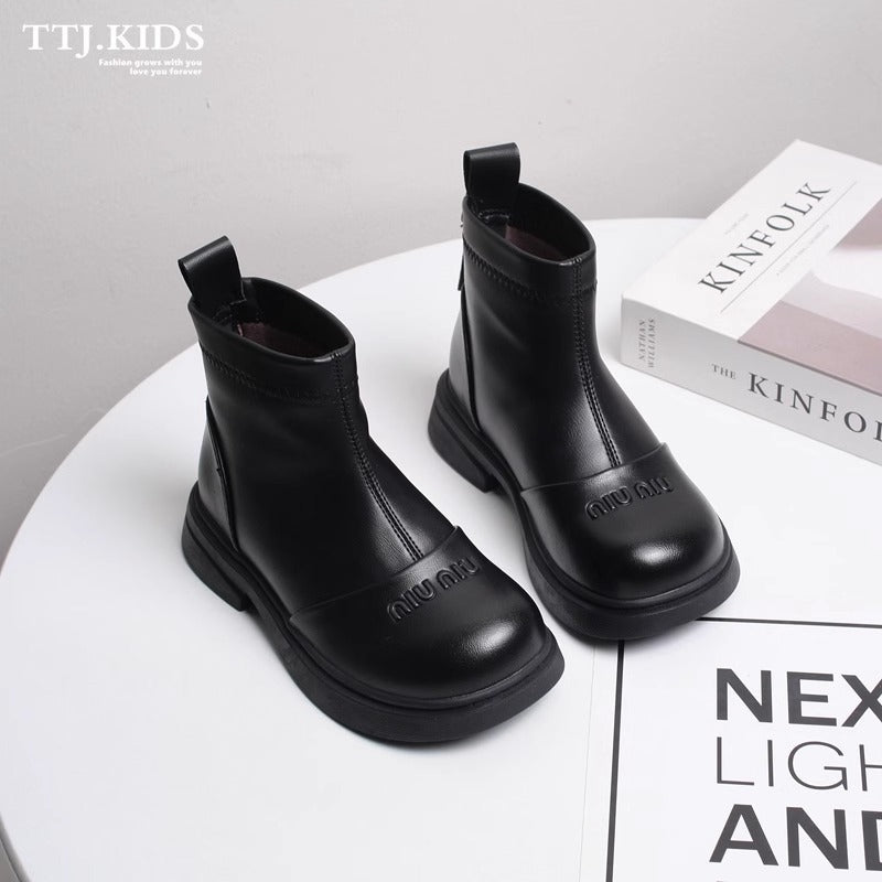 Girls Boots 2025 New Fall Winter Children's Martin Boots Girls Waterproof Baby Boots Soft Sole Leather Boots Princess Boots