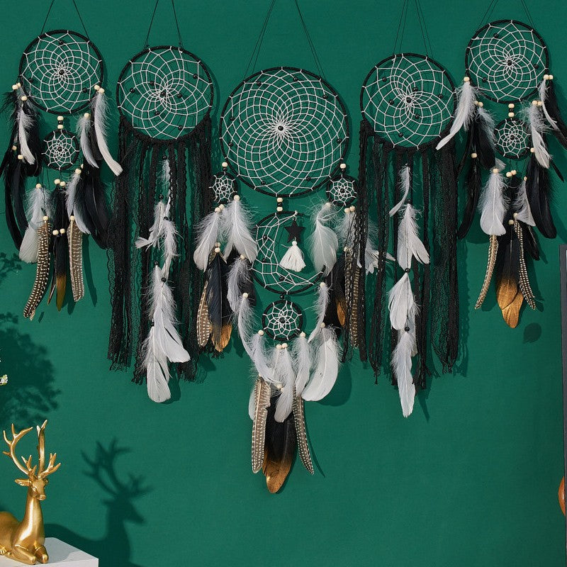 Cross-border dreamcatcher five-piece set European style factory direct sales home wall decoration dreamcatcher wall decoration pendant