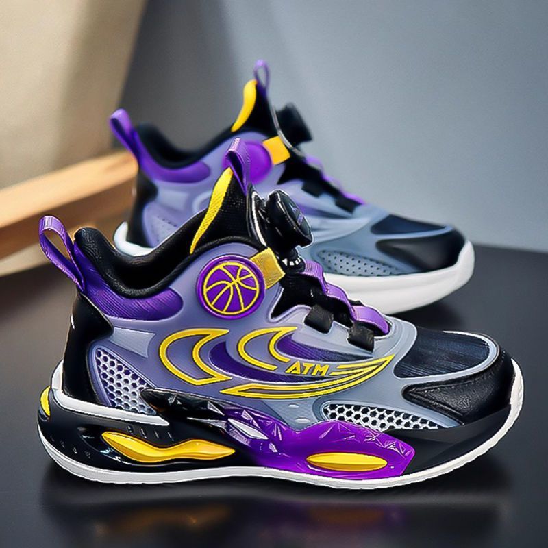 Children's basketball shoes, boys' shoes 2025 summer breathable mesh boys' sports mesh shoes, non-slip running
