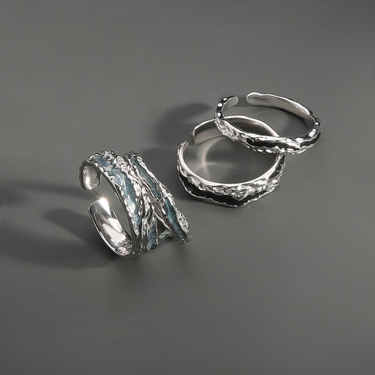 Shadow ring, men's high-end sense of trendy brand, boys' single rings, index finger rings, self-discipline rings, light luxury rings, niche rings, tail rings