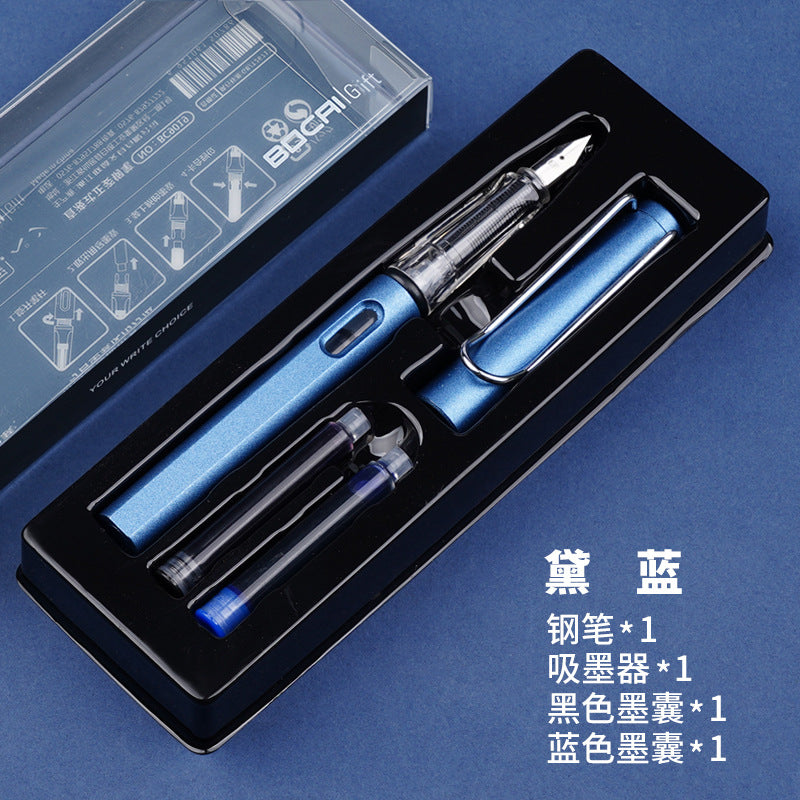 Bocai students are posture fountain pen set replaceable ink sac primary school students special calligraphy practice business gifts wholesale