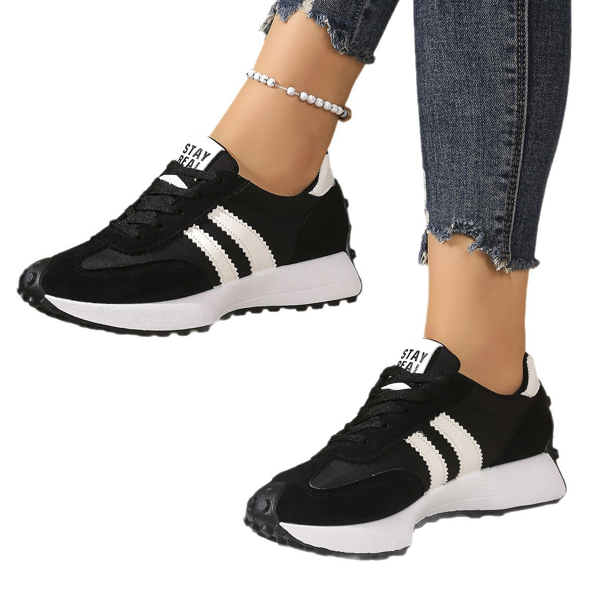 Plus-size small waist daddy shoe girl 2025 spring/summer new Internet celebrity platform student casual shoes sports Forrest Gump shoe girl