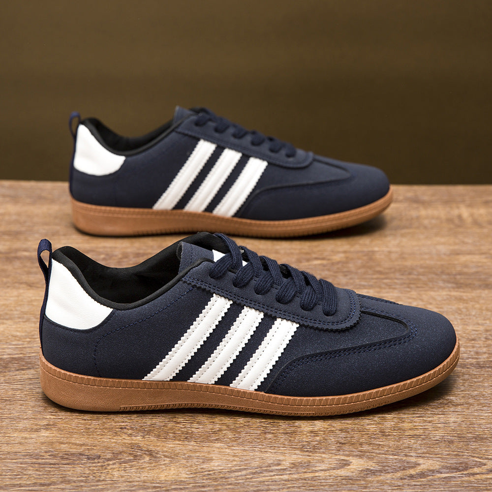Skateboard shoes men's cross-border supply in autumn new simple color-block trendy casual shoes for students comfortable and breathable lace-up men's shoes