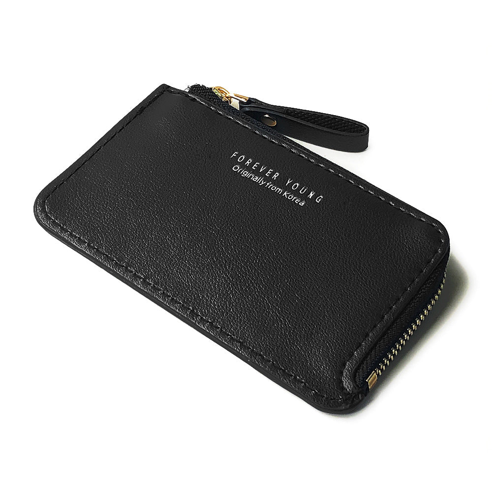 Korean version of the new zipper wallet creative coin purse men's short wallet business card bag thin card holder cross-border new product