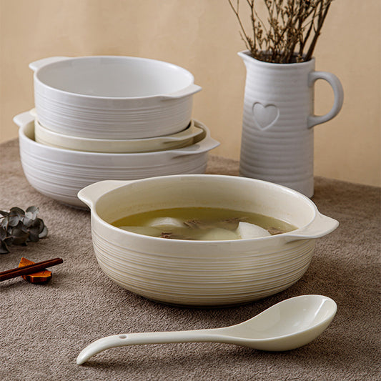 Japanese ceramic amphora soup bowl for home restaurant, new high-value large-capacity soup basin, ceramic bowl, amphora soup bowl