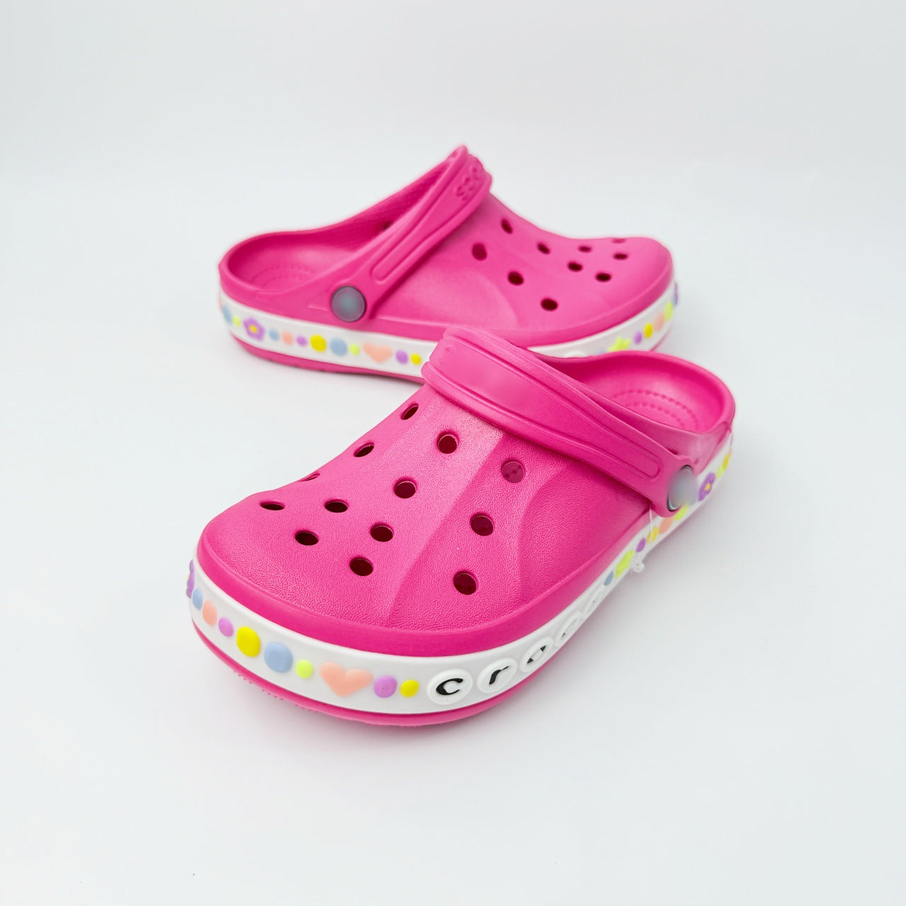 CRO Card Family Parent-Child Loving Little Beyaka Lok Ban Clog Shoes Boys' and Girls' Closed-Toe Slippers Parent-Child Beach Shoes
