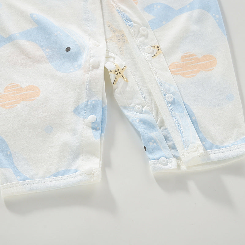 Baby clothes class A cotton summer baby onesies, baby thin pajamas, Anyang baby and children's clothes, one piece of delivery