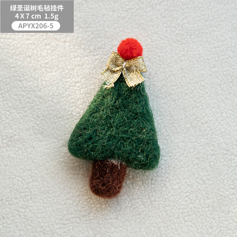Christmas Decorations Creative Christmas Tree Cartoon Elk Felt Pendant DIY Material Doll Christmas Gifts
